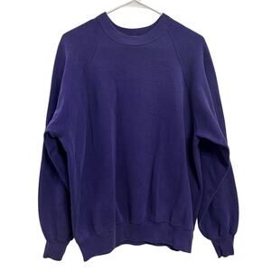 Vintage 90s Purple Jerzees Blank Crewneck Sweatshirt Size XL Made in the USA